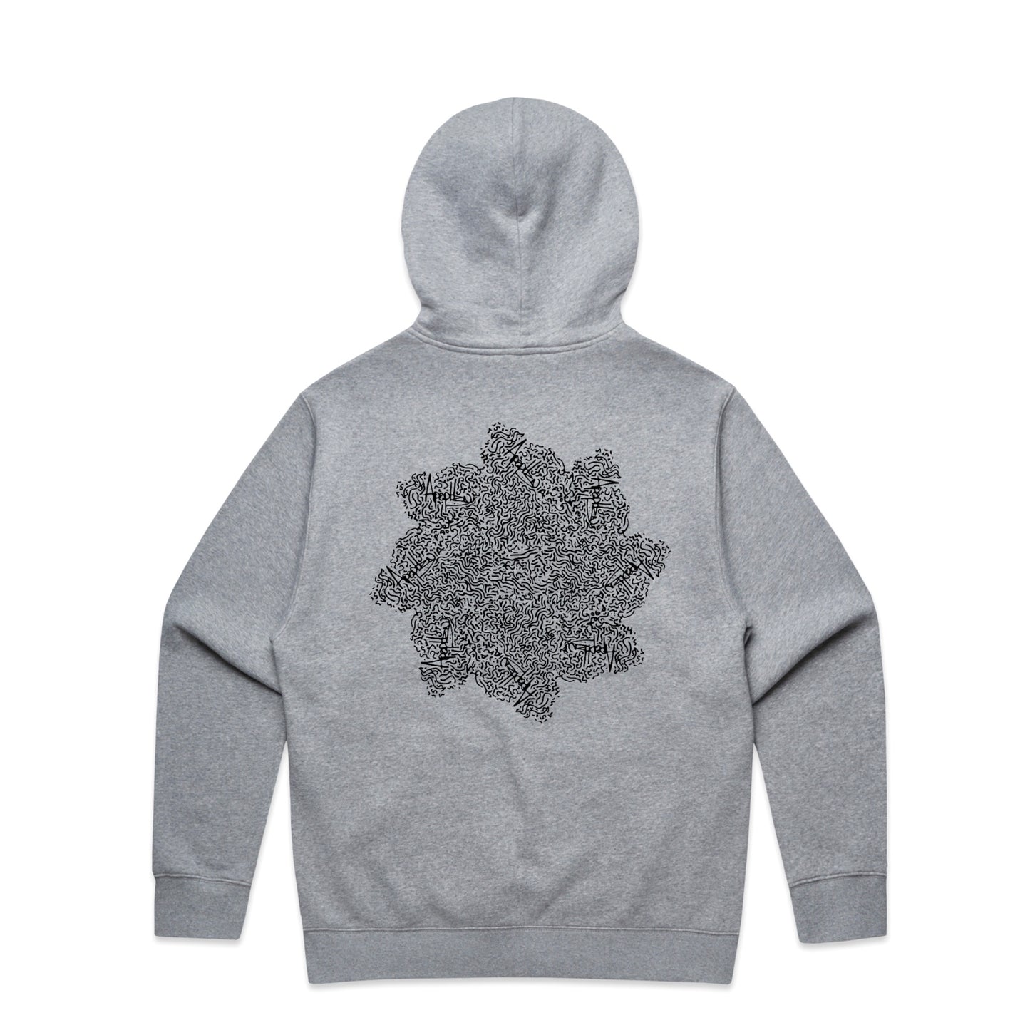 GREY PATTERNED UP HOODIE